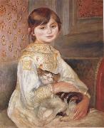 Pierre Renoir Child with Cat (Julie Manet) china oil painting reproduction